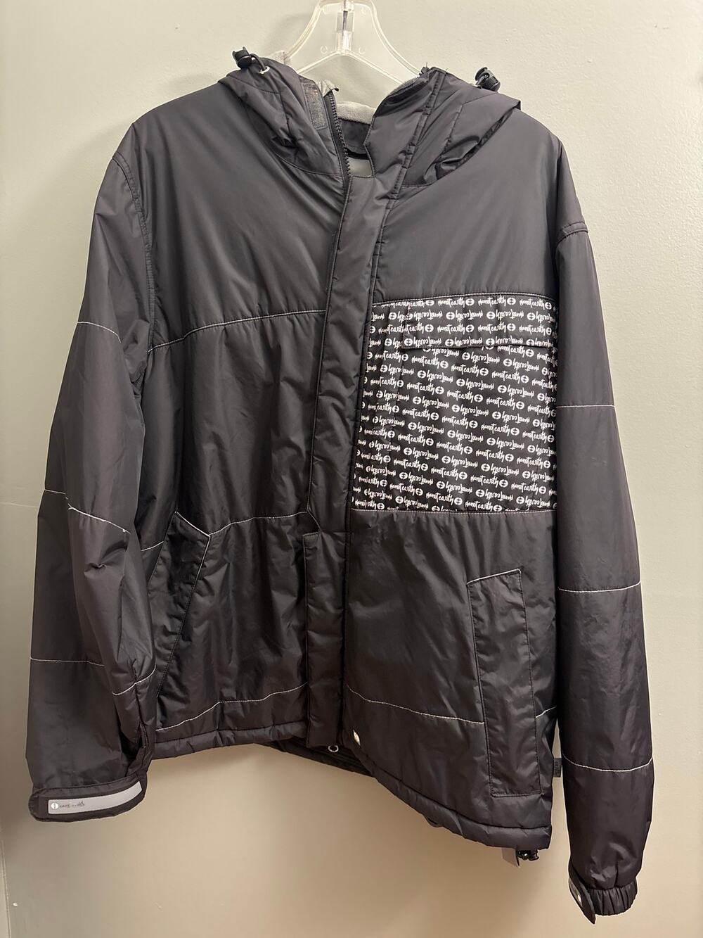 Planet earth Snow Board Jacket Sz L - hood - waterproof outer shell full zip